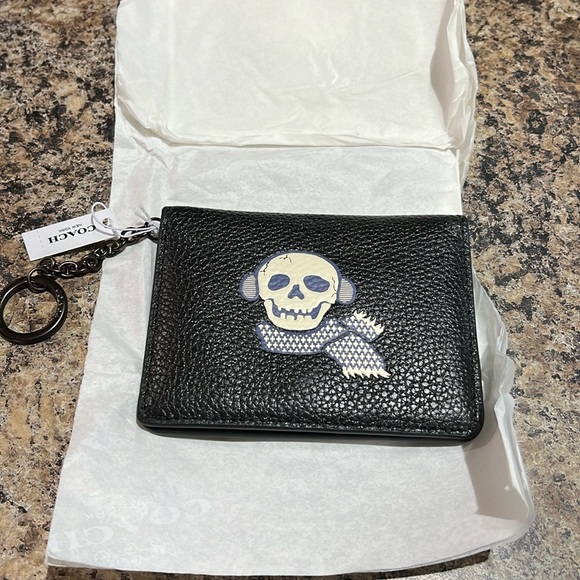 Coach Key Ring Card Case With Bonesy - Picture 2 of 4